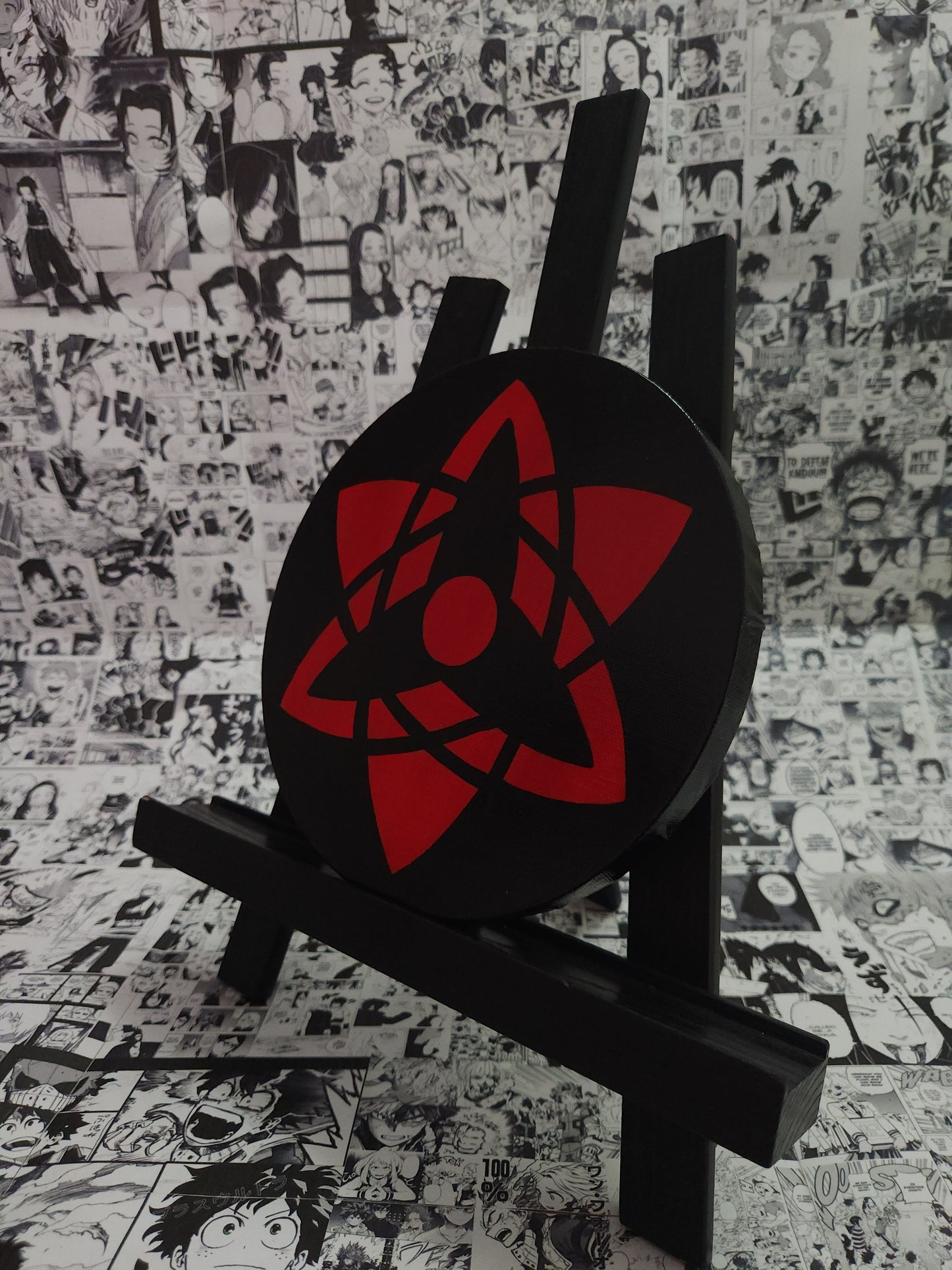 Sasuke Uchiha Eternal Mangekyo Sharingan Handmade Acrylic Anime Painting