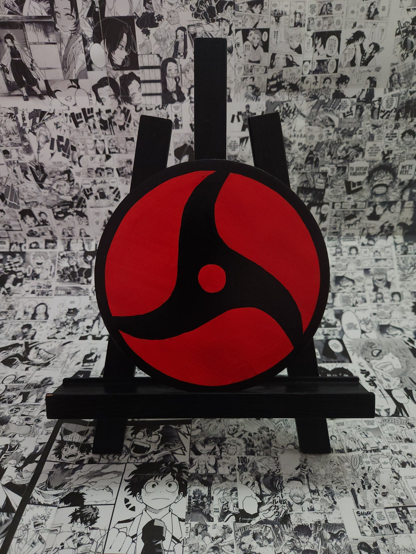 Itachi Uchiha Mangekyo Sharingan Handmade Acrylic Anime Painting