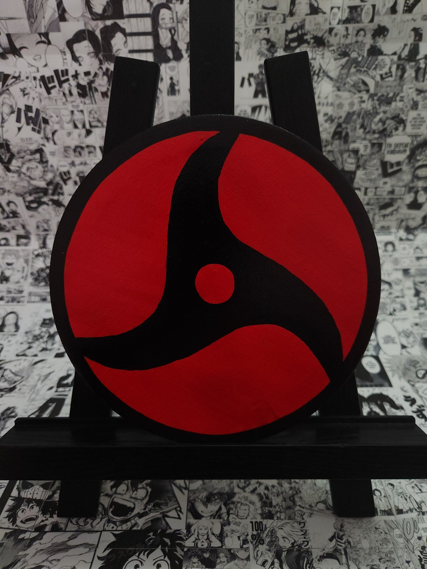 Itachi Uchiha Mangekyo Sharingan Handmade Acrylic Anime Painting