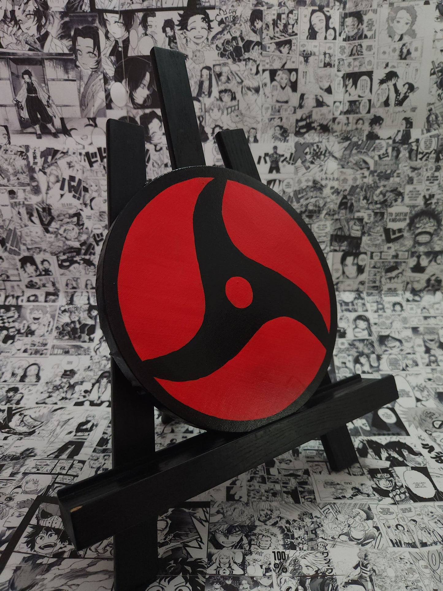 Itachi Uchiha Mangekyo Sharingan Handmade Acrylic Anime Painting