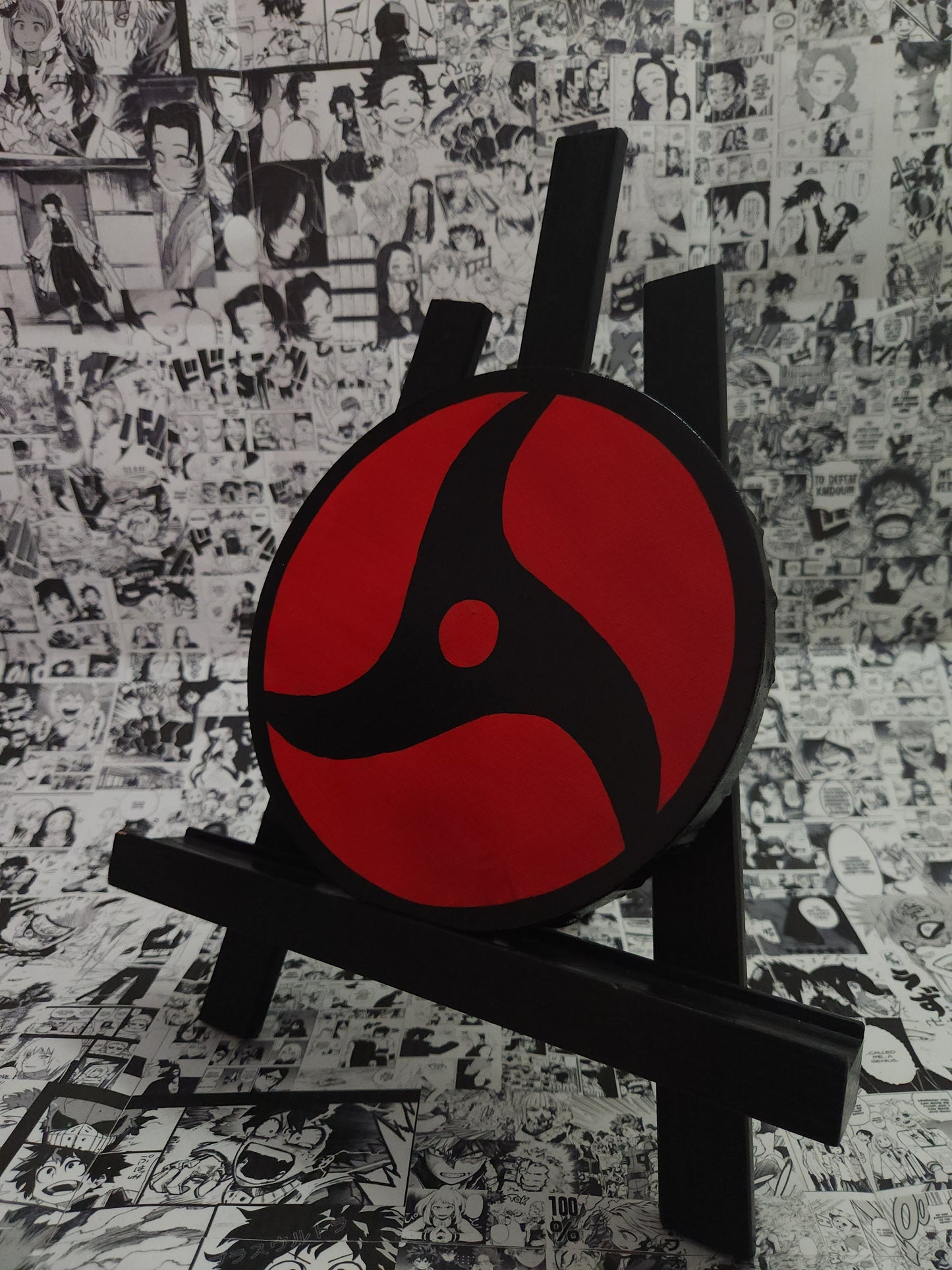 Itachi Uchiha Mangekyo Sharingan Handmade Acrylic Anime Painting