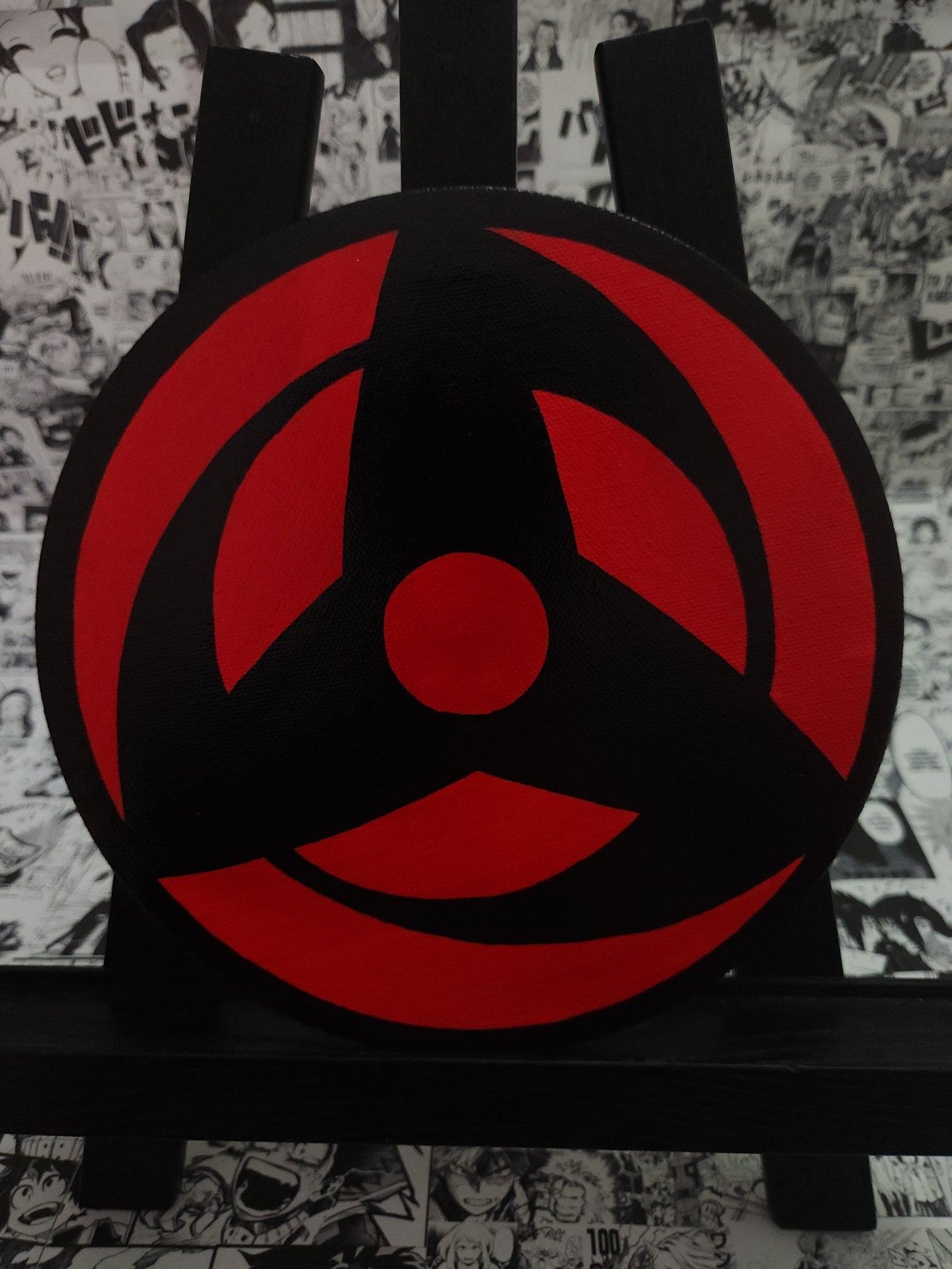Obito Uchiha Mangekyo Sharingan Handmade Acrylic Anime Painting
