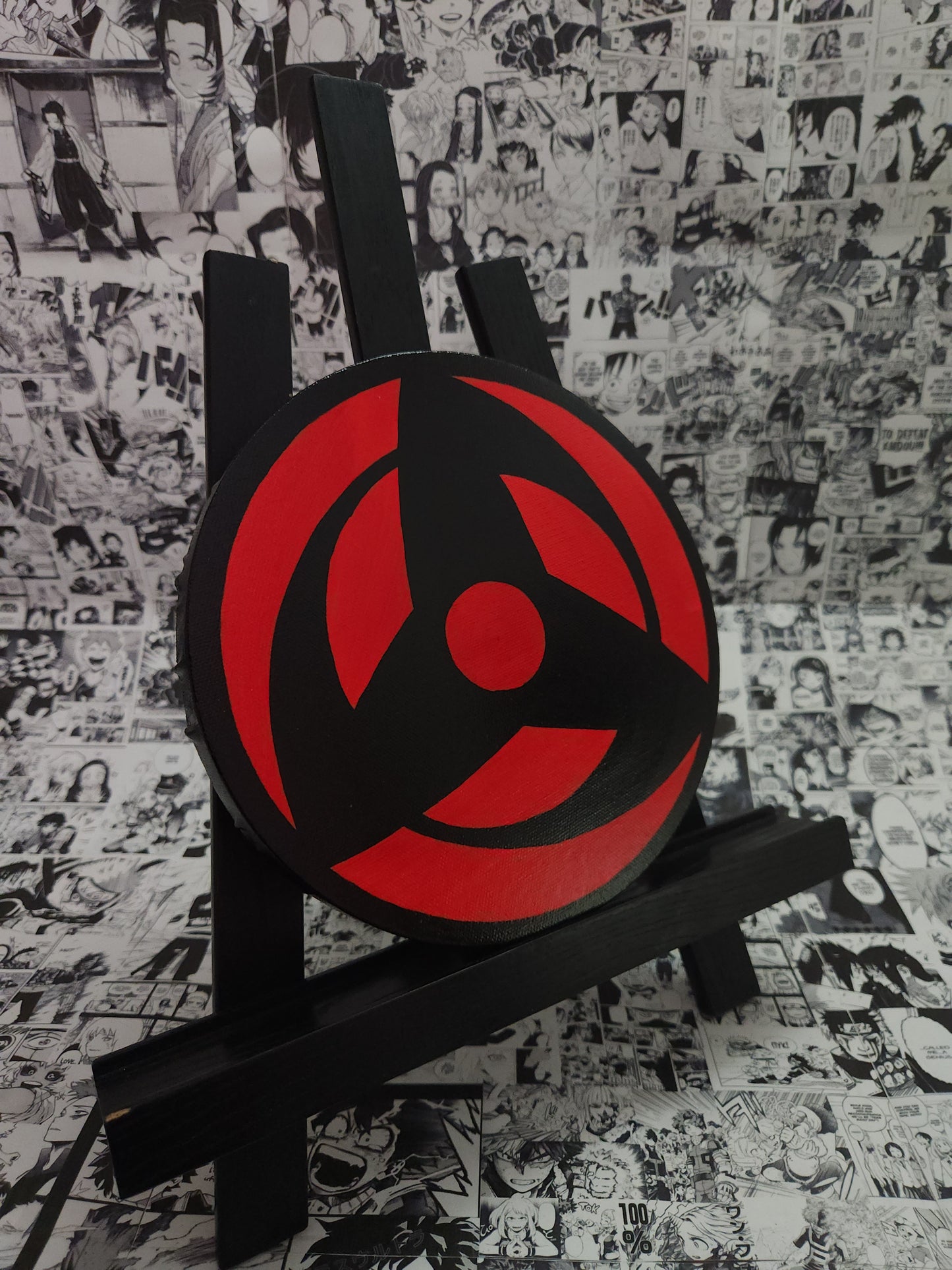 Obito Uchiha Mangekyo Sharingan Handmade Acrylic Anime Painting