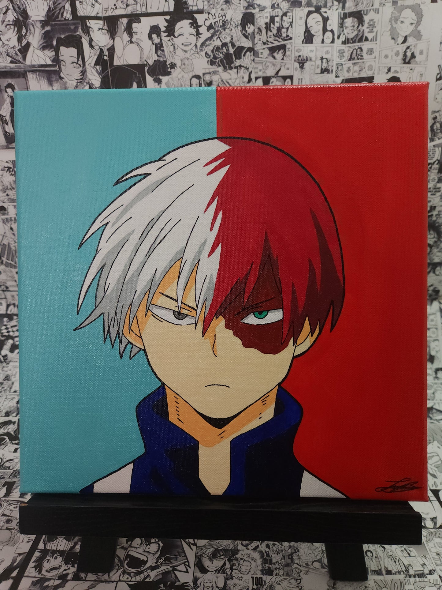Shoto Todoroki Handmade Acrylic Anime Painting