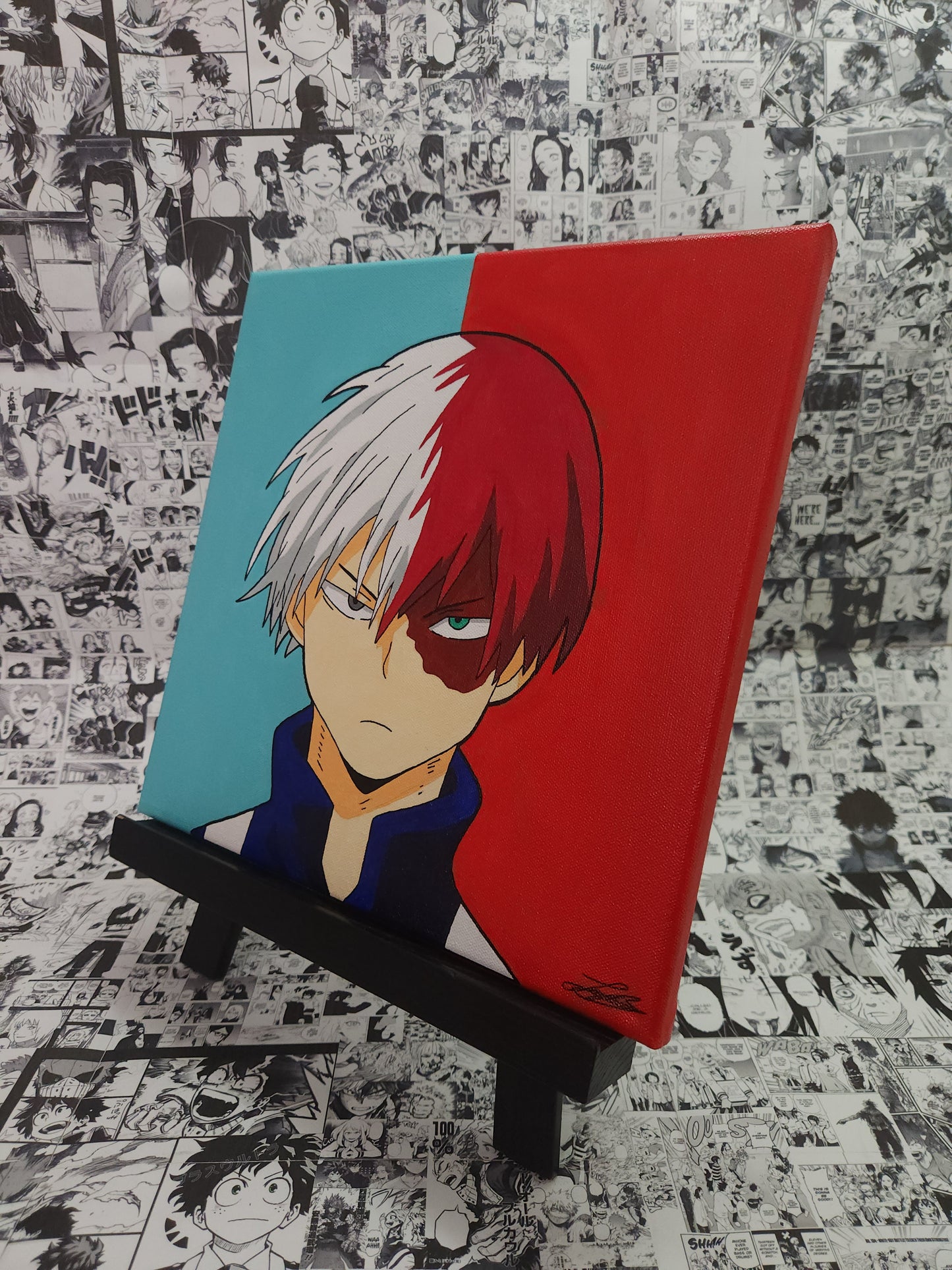 Shoto Todoroki Handmade Acrylic Anime Painting
