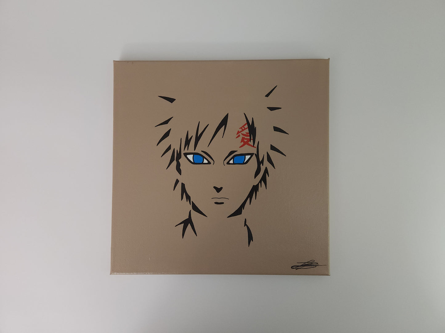 Gaara Handmade Acrylic Anime Painting