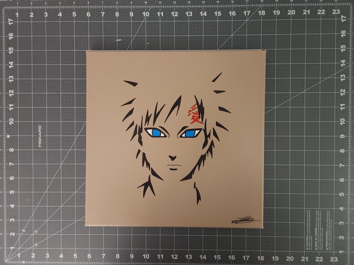 Gaara Handmade Acrylic Anime Painting