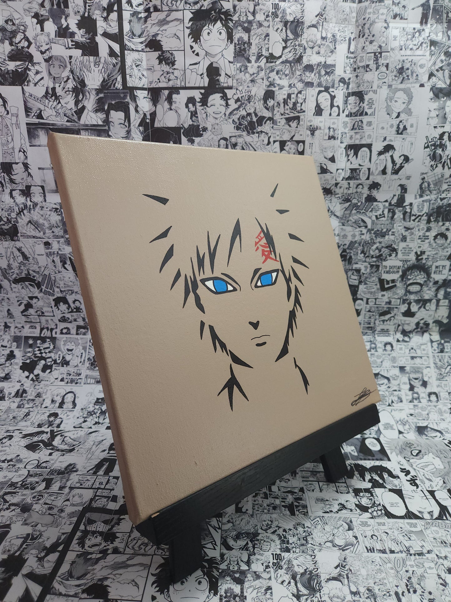Gaara Handmade Acrylic Anime Painting