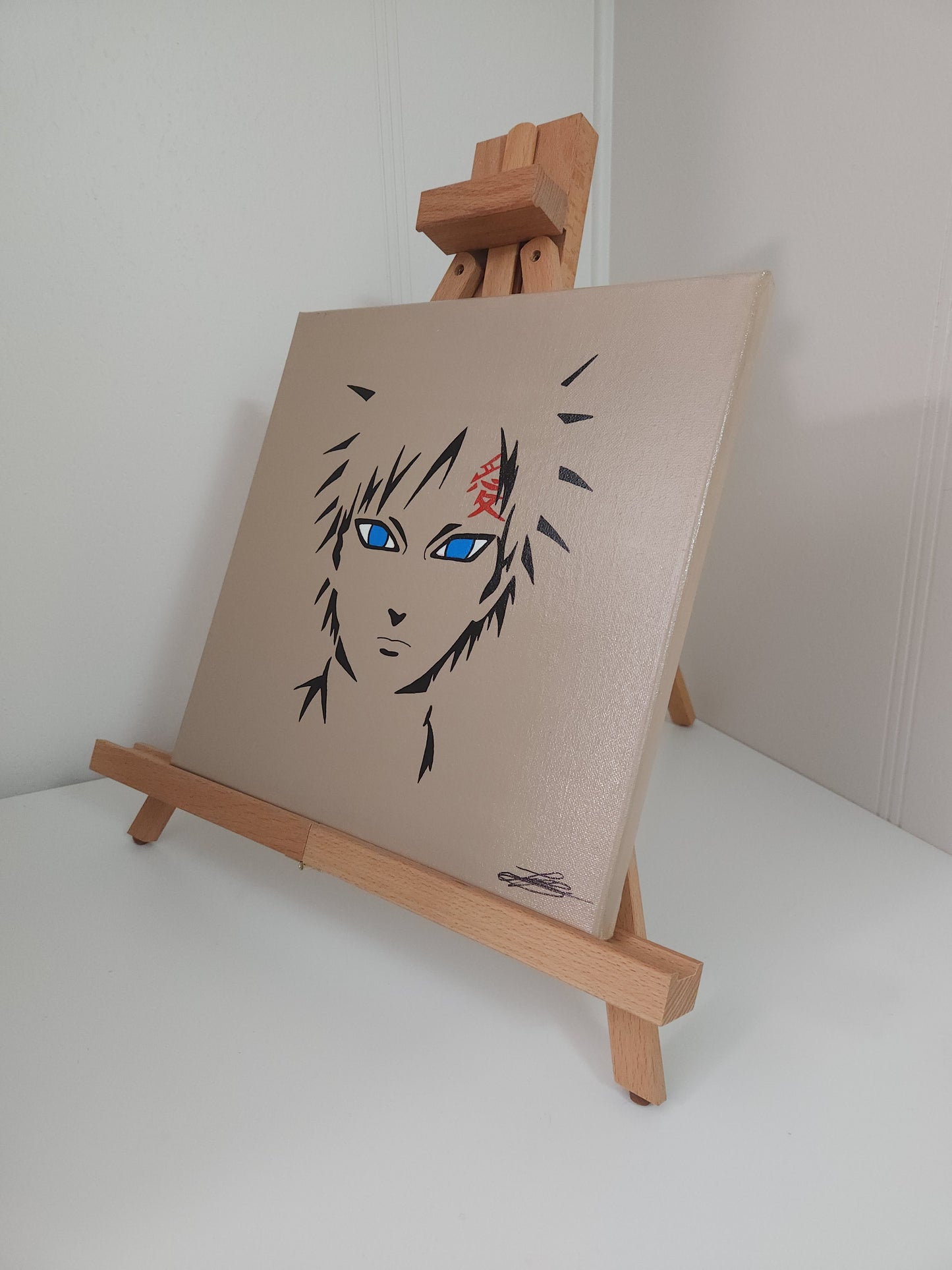 Gaara Handmade Acrylic Anime Painting