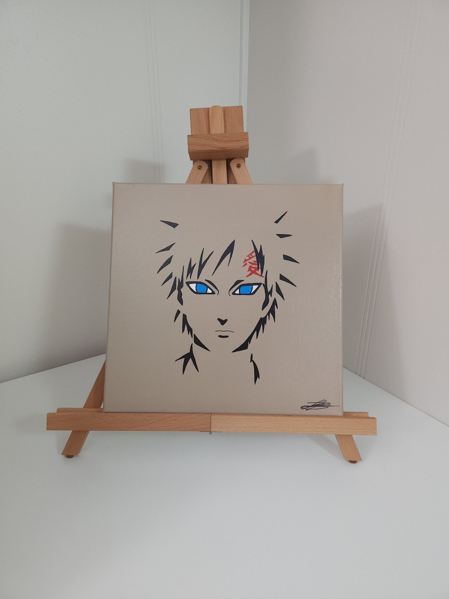 Gaara Handmade Acrylic Anime Painting