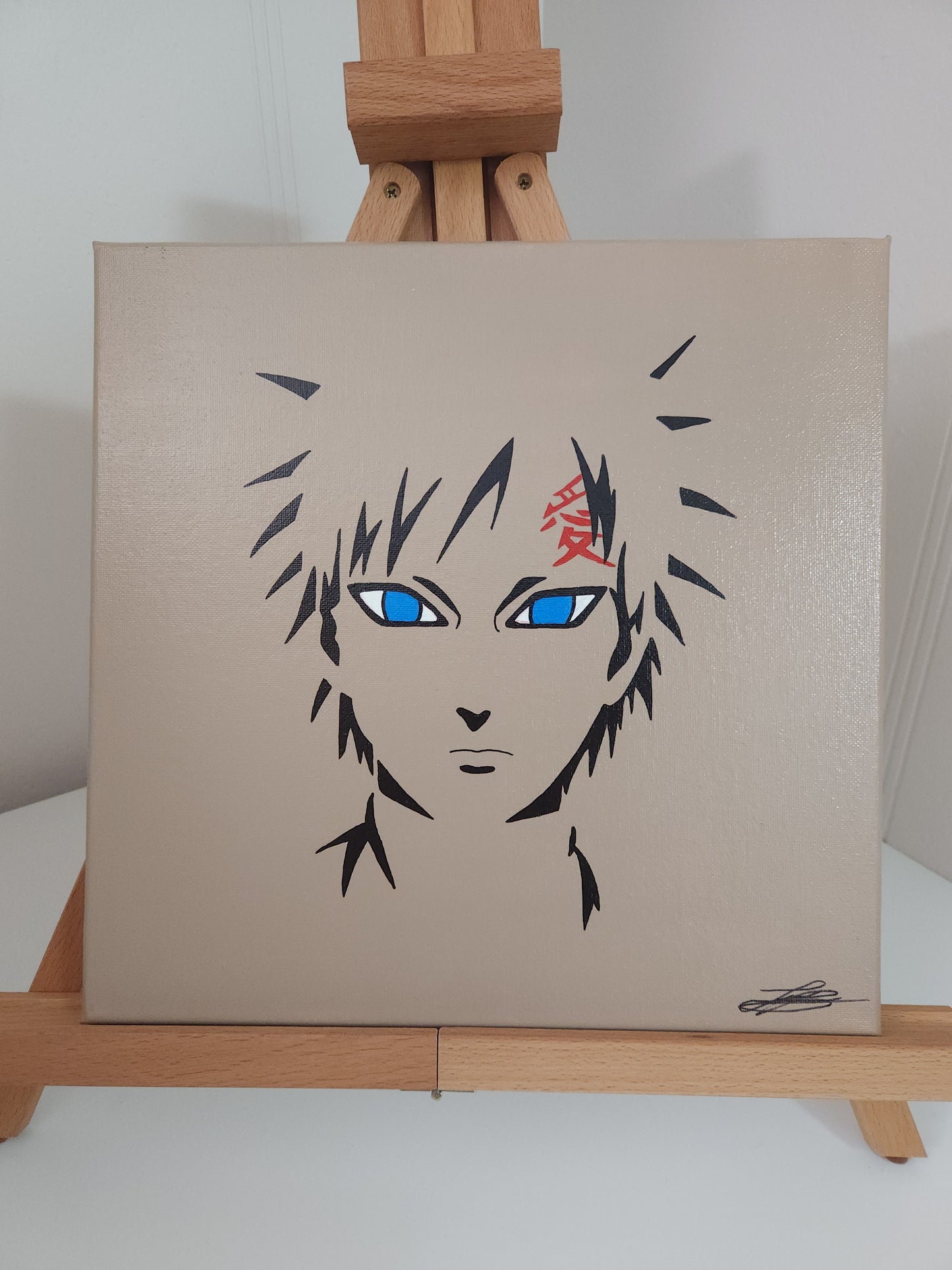 Gaara Handmade Acrylic Anime Painting