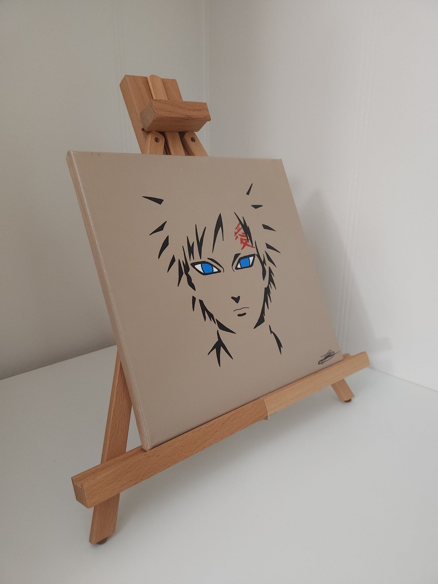 Gaara Handmade Acrylic Anime Painting