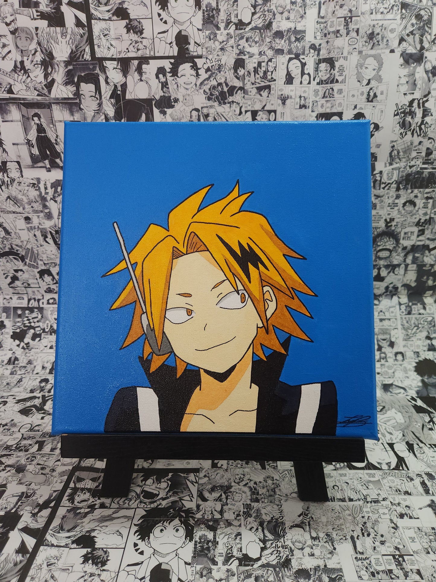 Denki Kaminari Handmade Acrylic Anime Painting