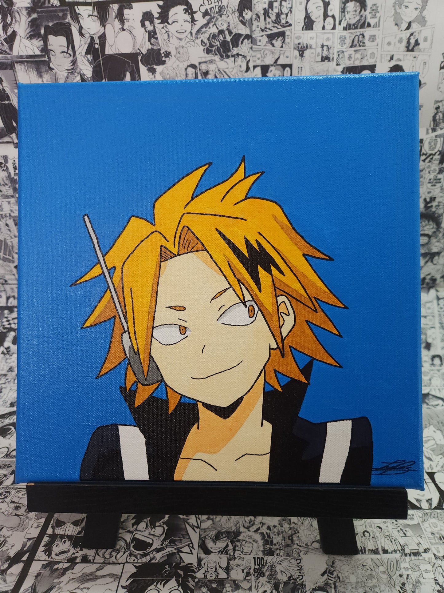 Denki Kaminari Handmade Acrylic Anime Painting