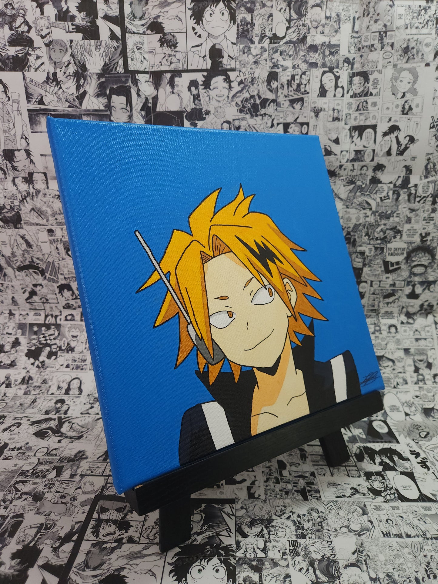 Denki Kaminari Handmade Acrylic Anime Painting