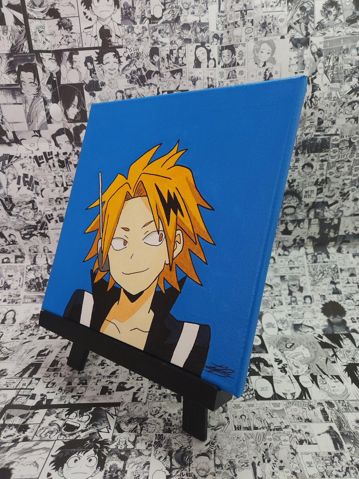 Denki Kaminari Handmade Acrylic Anime Painting