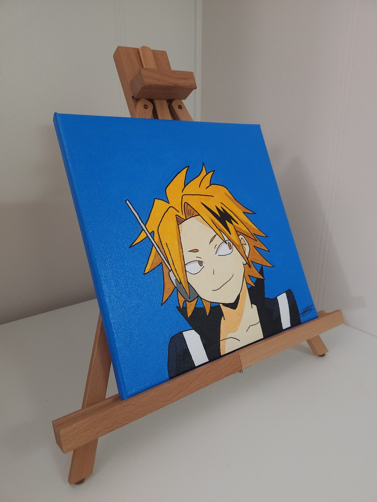 Denki Kaminari Handmade Acrylic Anime Painting