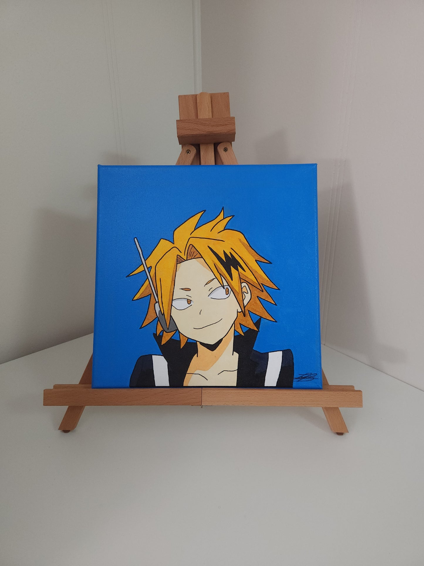 Denki Kaminari Handmade Acrylic Anime Painting
