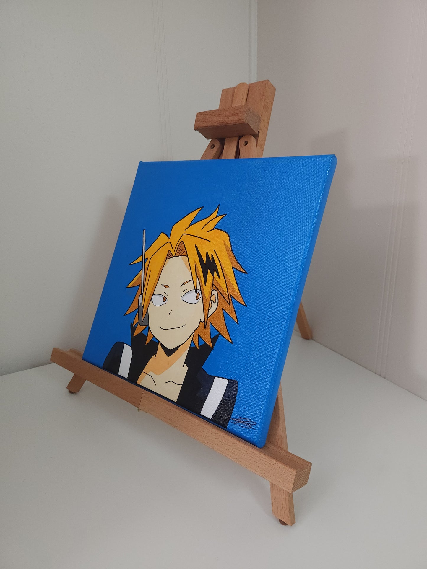 Denki Kaminari Handmade Acrylic Anime Painting
