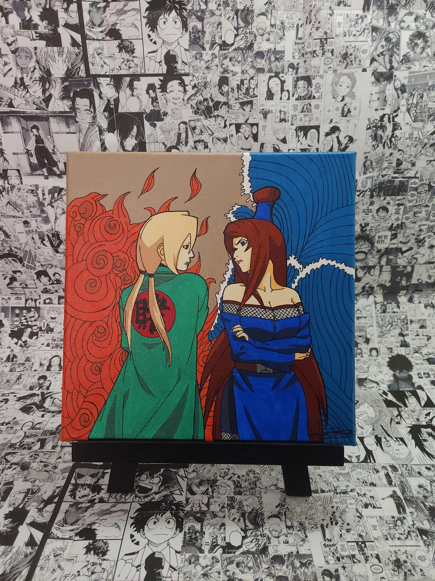 Tsunade & Mei Handmade Acrylic Anime Painting