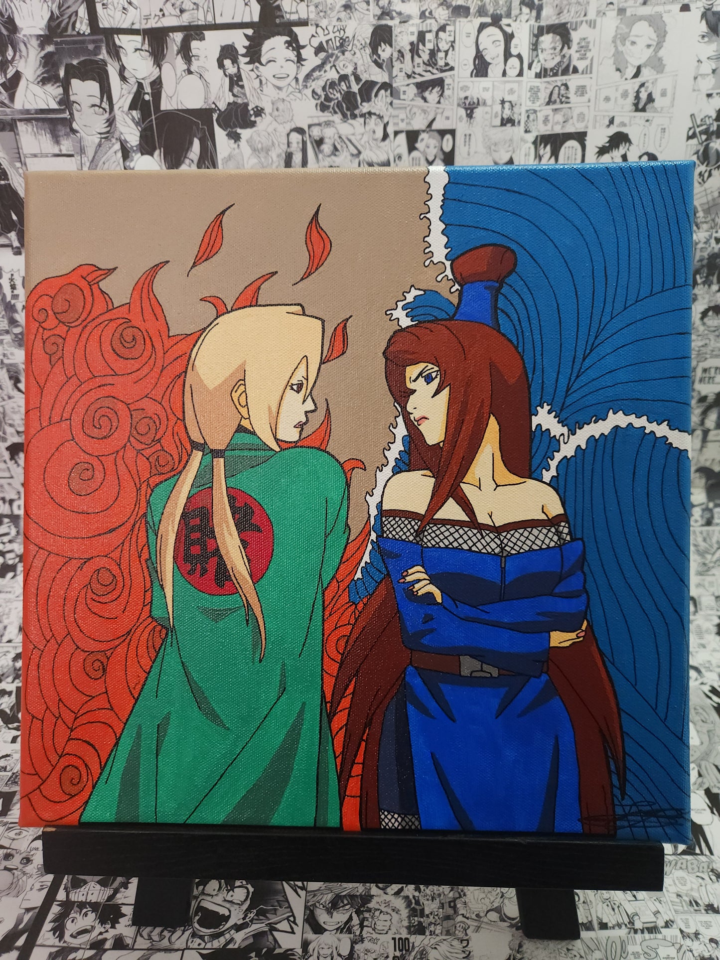 Tsunade & Mei Handmade Acrylic Anime Painting