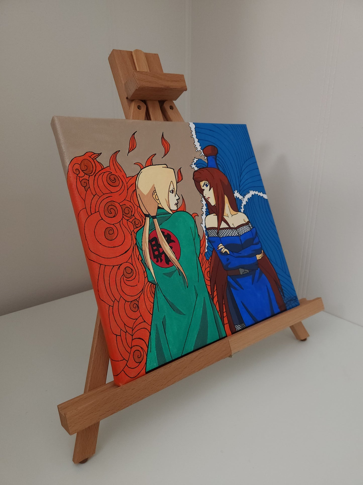 Tsunade & Mei Handmade Acrylic Anime Painting