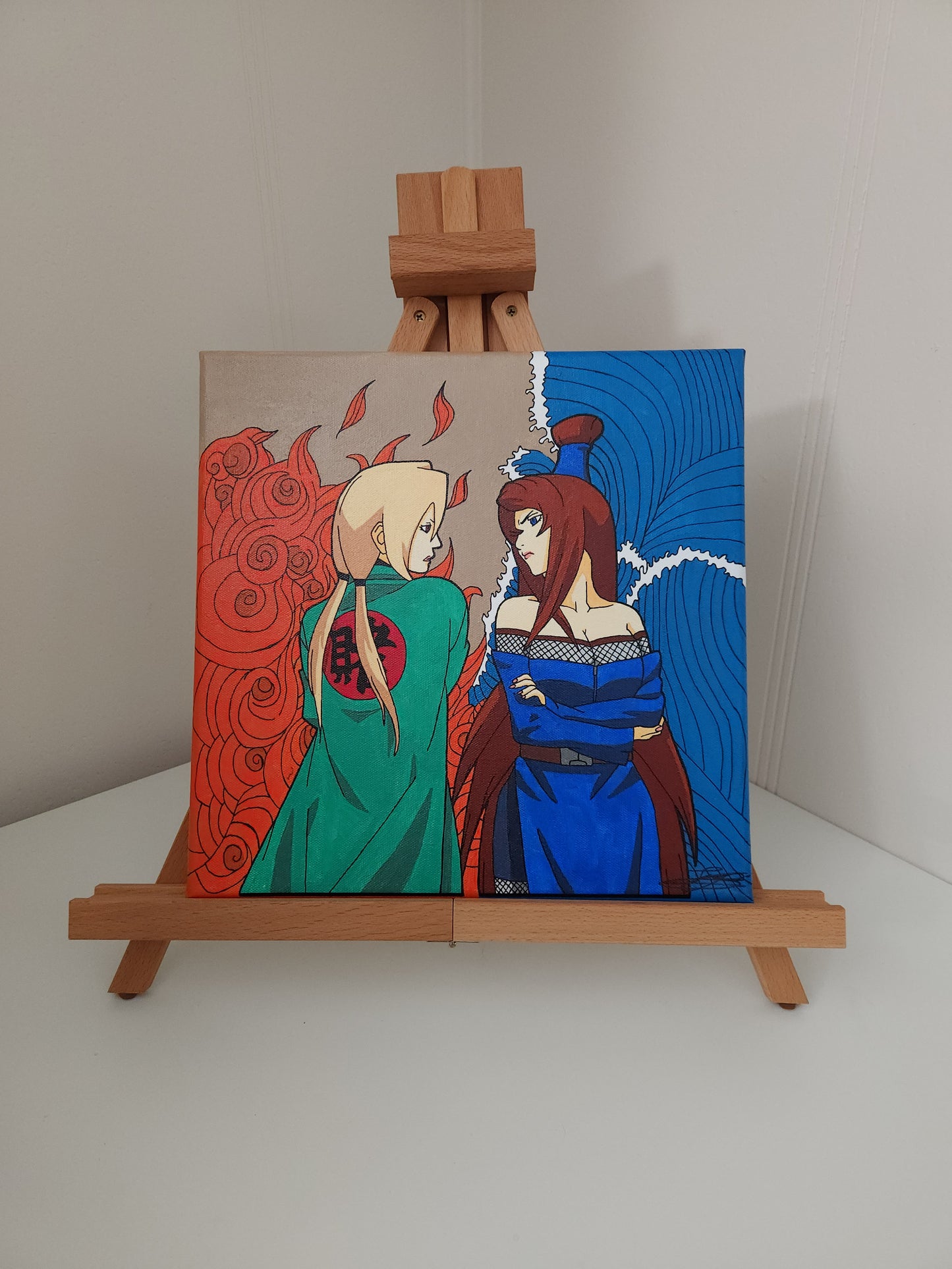 Tsunade & Mei Handmade Acrylic Anime Painting