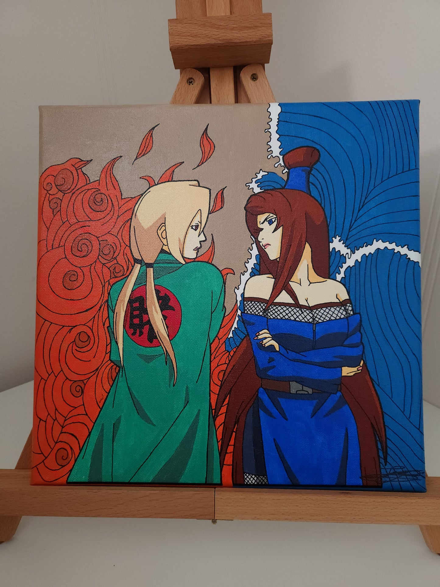 Tsunade & Mei Handmade Acrylic Anime Painting