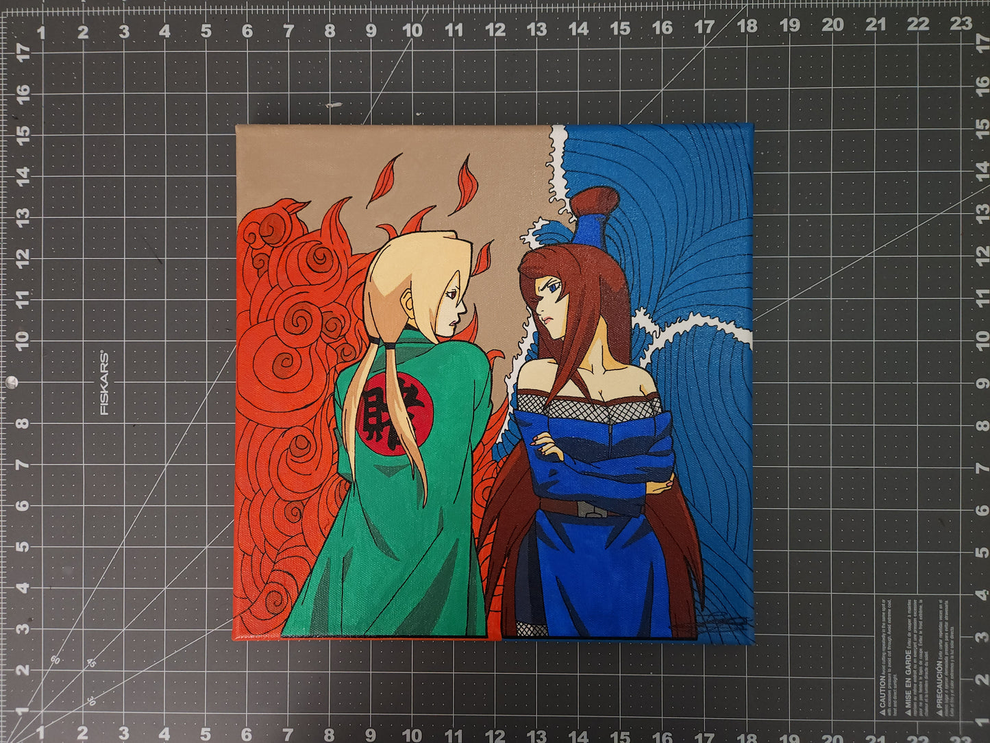 Tsunade & Mei Handmade Acrylic Anime Painting
