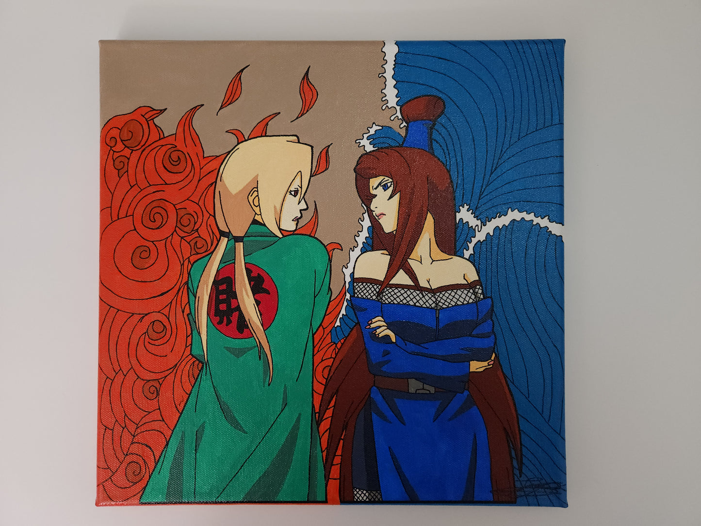 Tsunade & Mei Handmade Acrylic Anime Painting